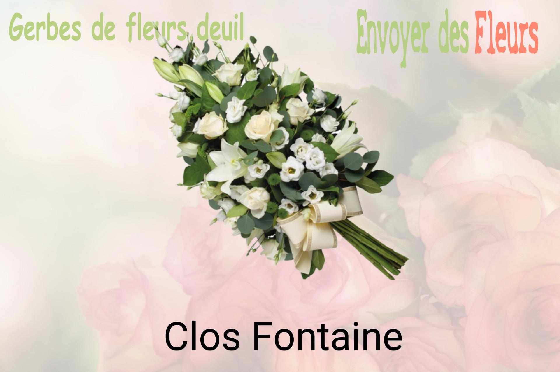 Gerbe de fleurs de deuil livrée à Clos-Fontaine